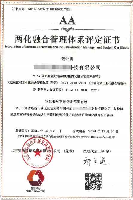 兩化融合管理體系貫標(biāo)